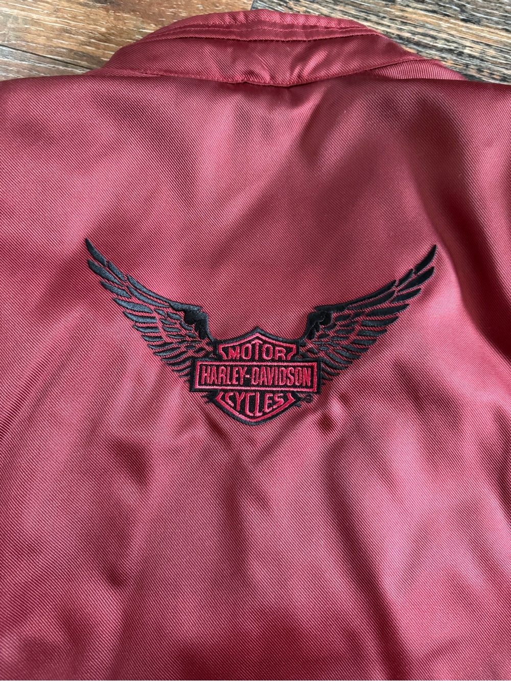 Harley-Davidson Men's Burgundy Zip-Front Casual Button Down Jacket XL - Picture 5 of 5